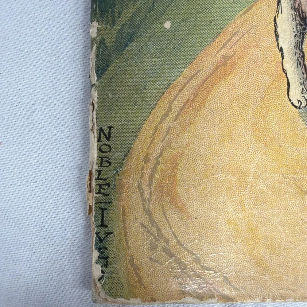 Antique Puss in Boots Linen Book 1907 McLoughlin Bros Home Series Vintage